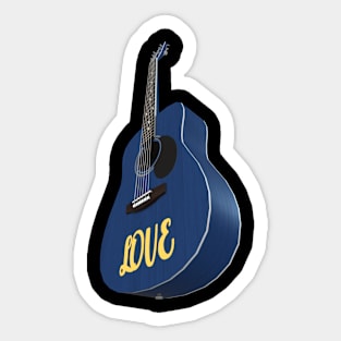 Blue Guitar – Music be the food of love Sticker